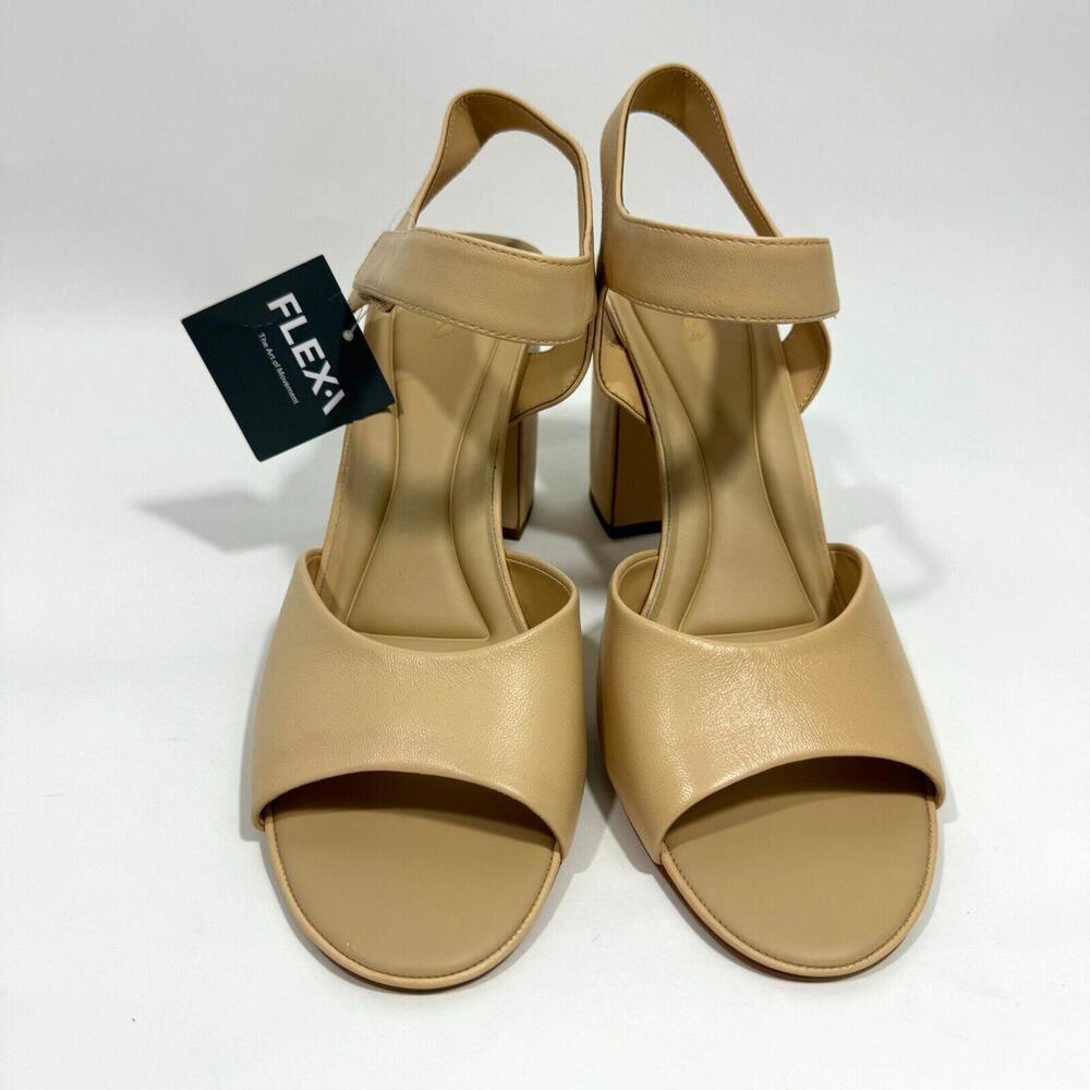 SARTO by Franco Sarto Women’s Size 11 Beige Flex Natalie Leather Sandal Heels - Picture 4 of 12
